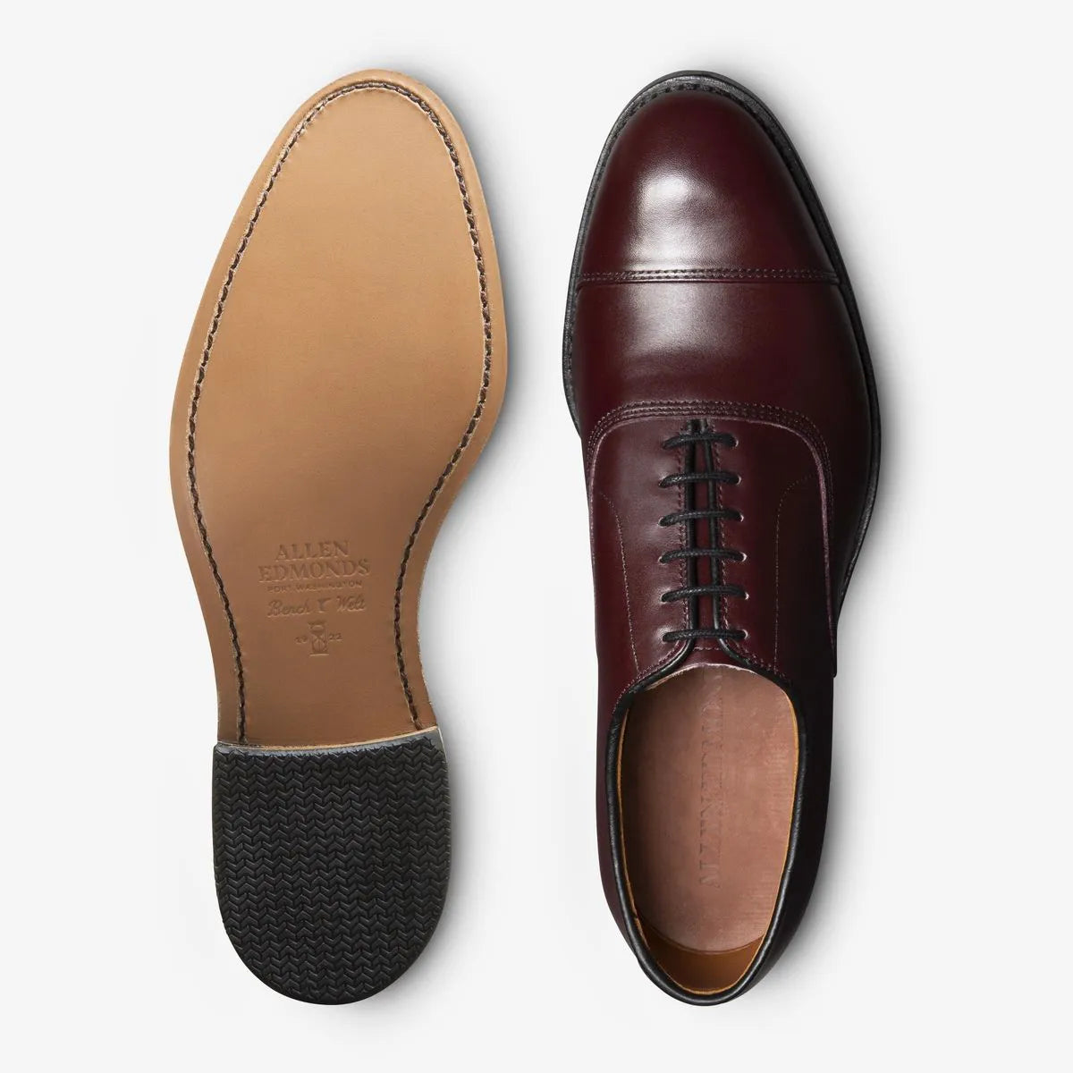 Park Avenue Cap-toe Oxford Dress Shoe - Burgundy Leather