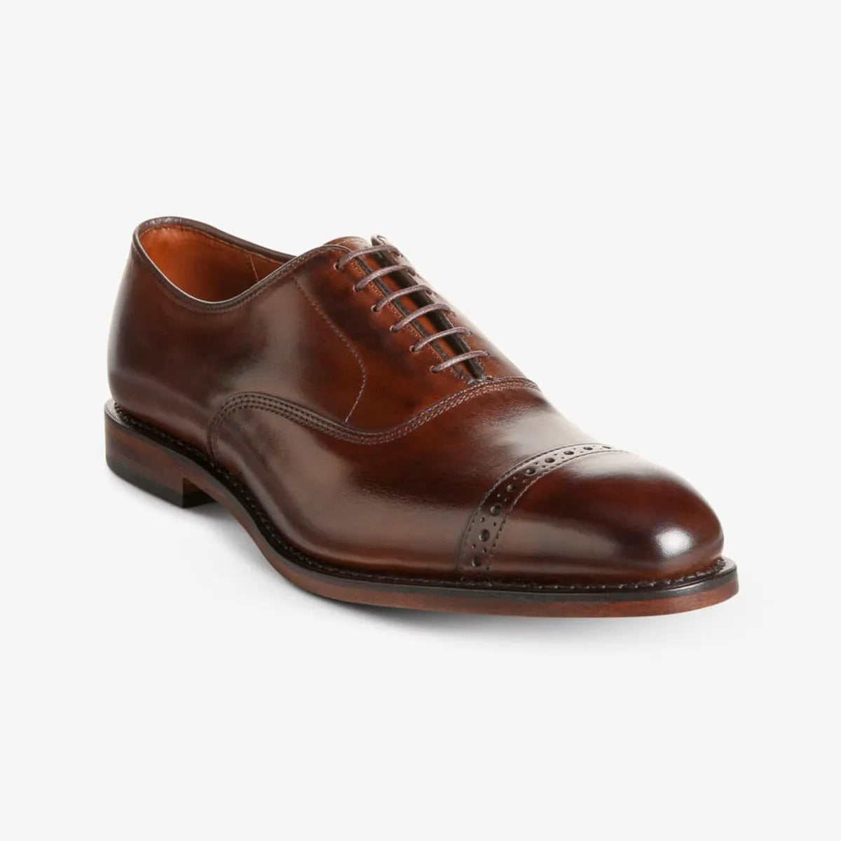 Factory Second Fifth Avenue Cap-toe Oxford Dress Shoe - Mahogany Leather