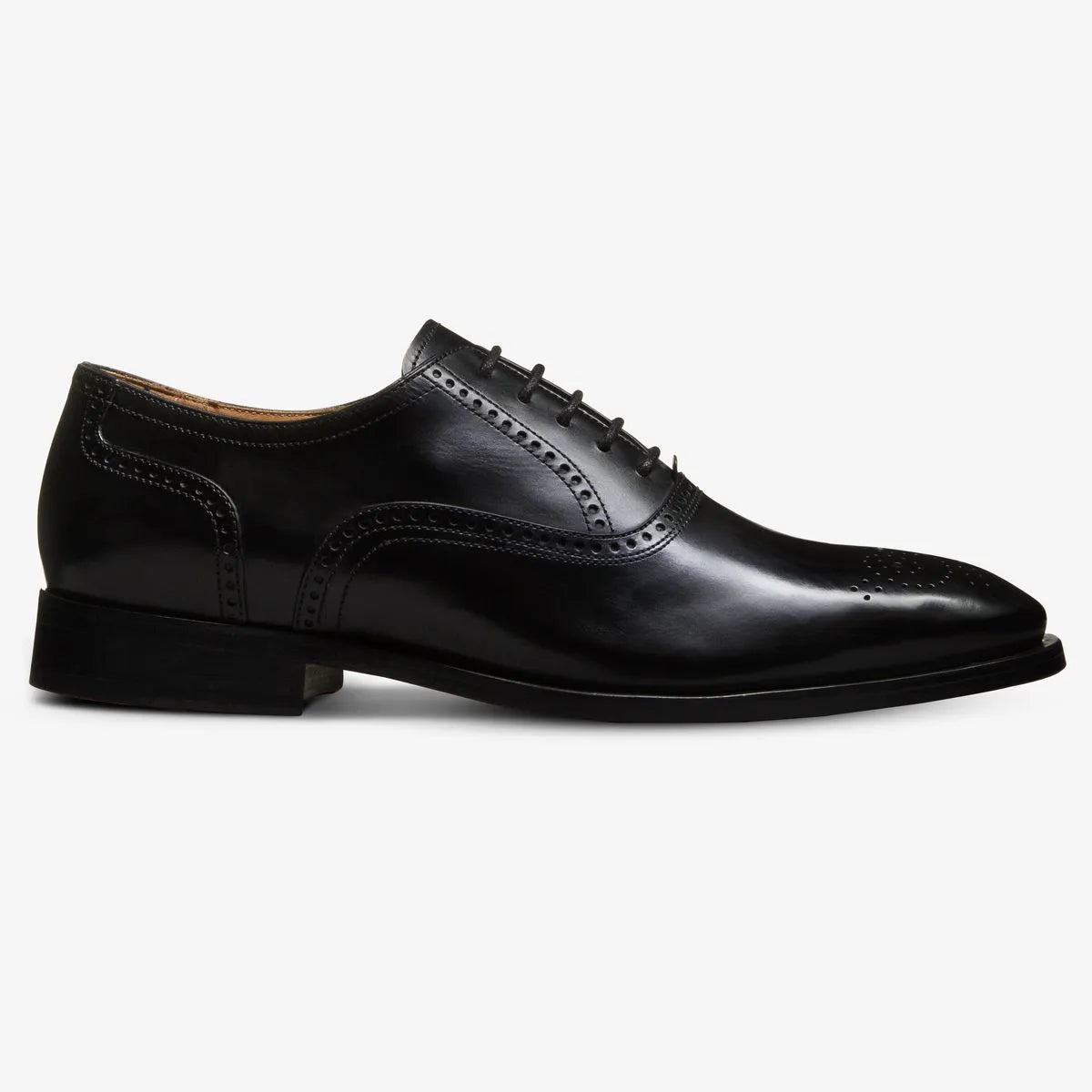 Siena Medallion Oxford Dress Shoe - Black Leather