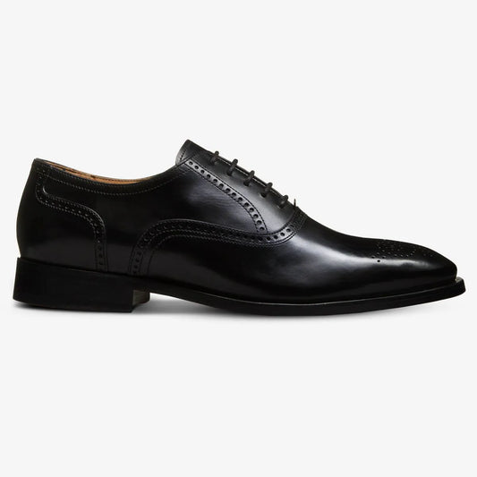 Siena Medallion Oxford Dress Shoe - Black Leather