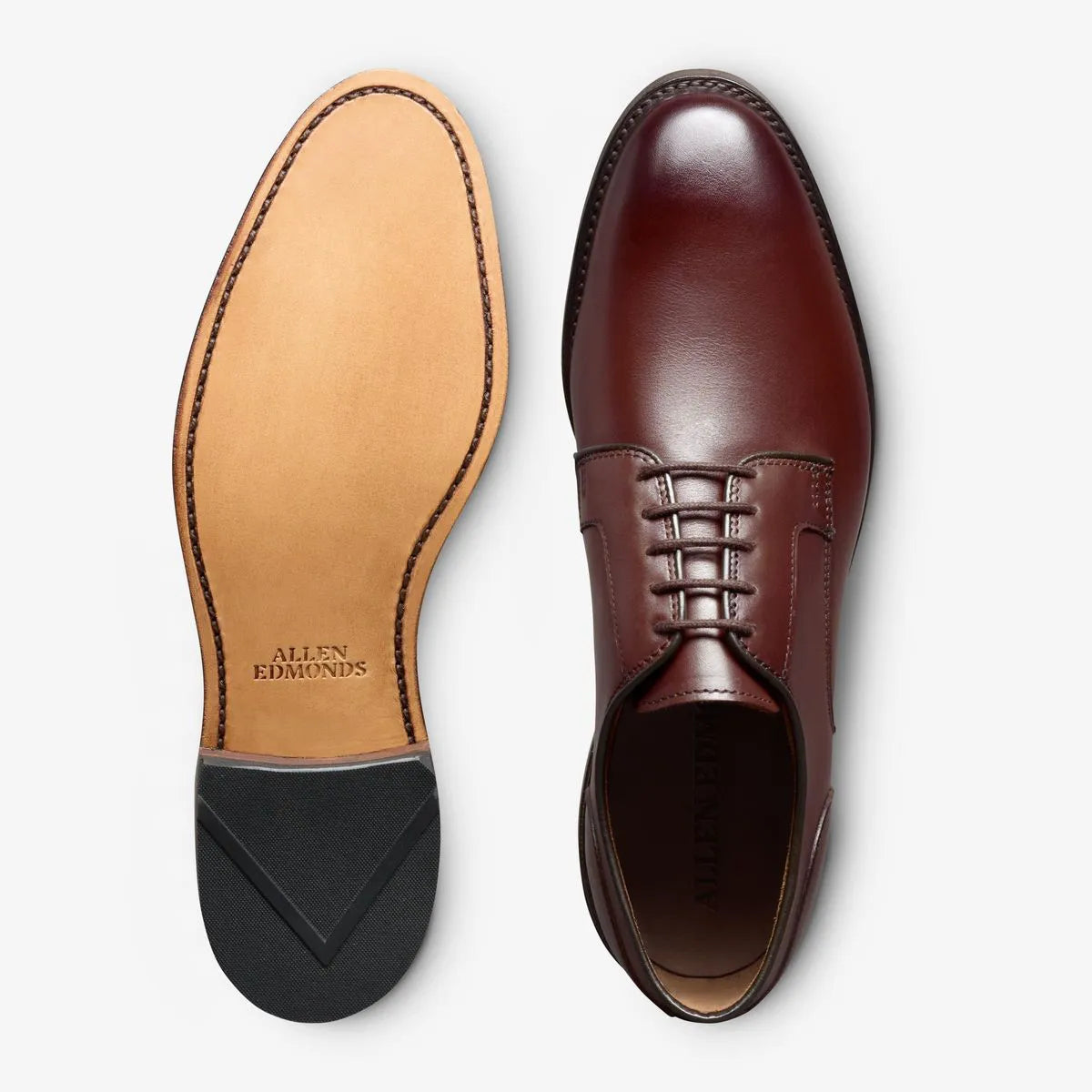 Factory Second Windsor Plain-toe Derby Dress Shoe - Chili Leather