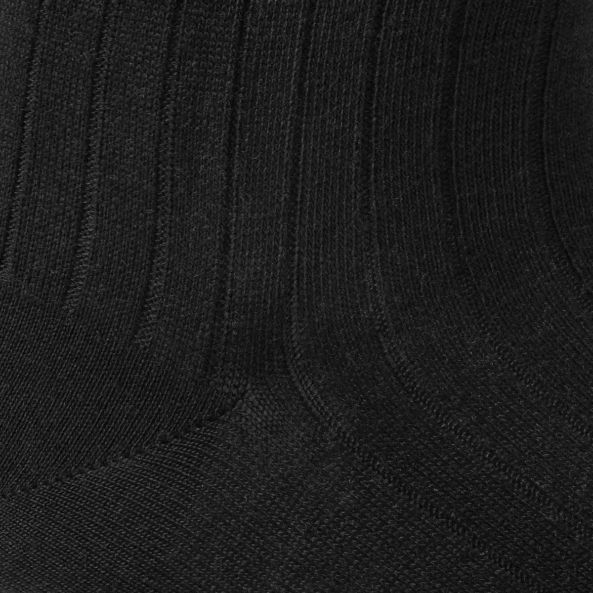 Merino Wool Dress Socks - Black