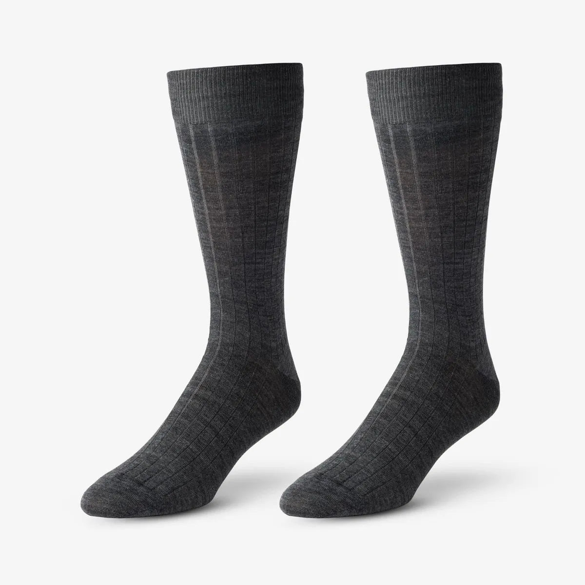 Merino Wool Dress Socks - Charcoal Grey