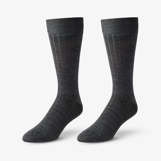 Merino Wool Dress Socks - Charcoal Grey