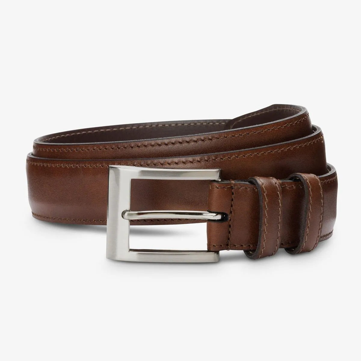 Wide Basic Dress Belt - Chili Leather