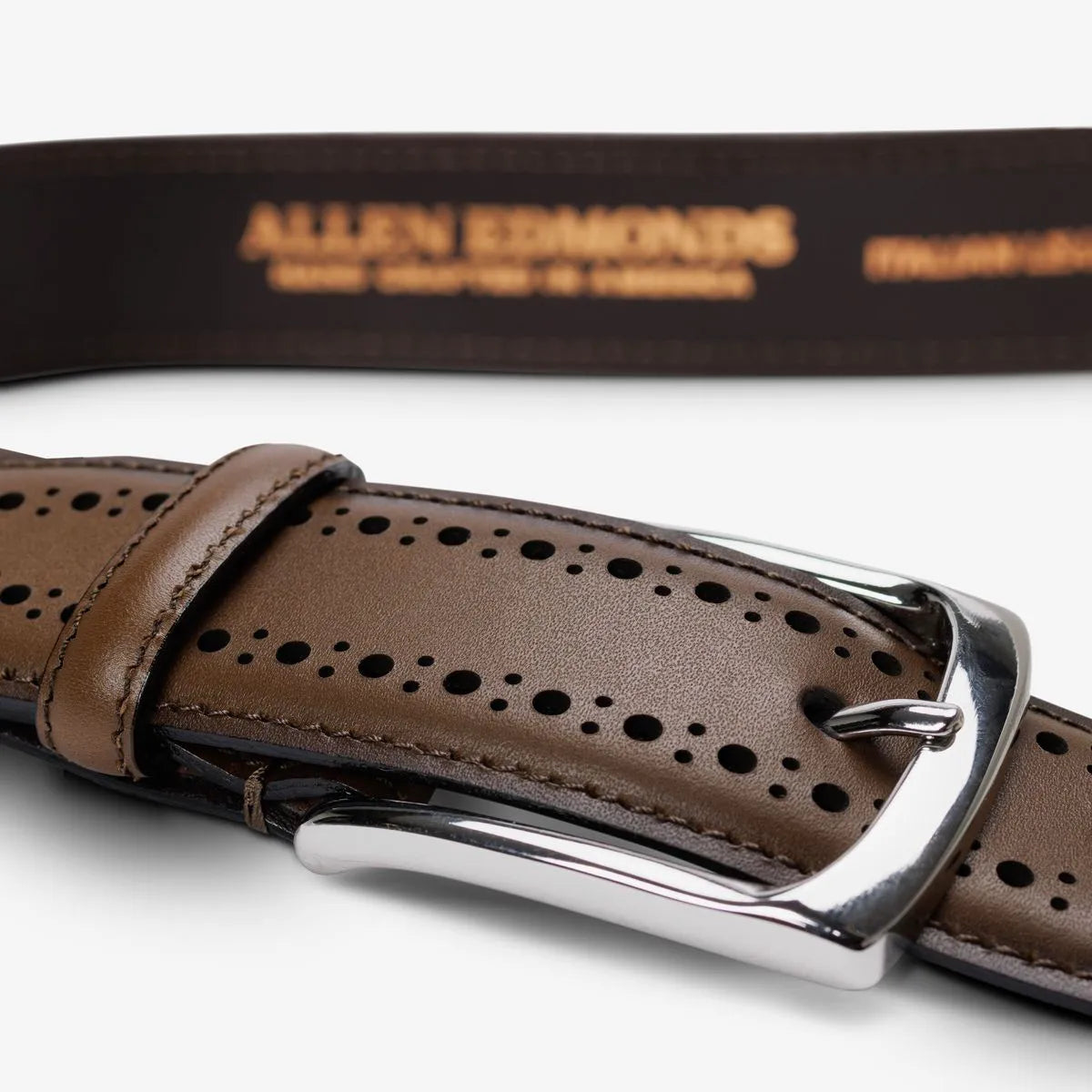 Manistee Dress Belt - Brown Leather