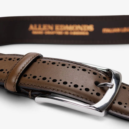Manistee Dress Belt - Brown Leather