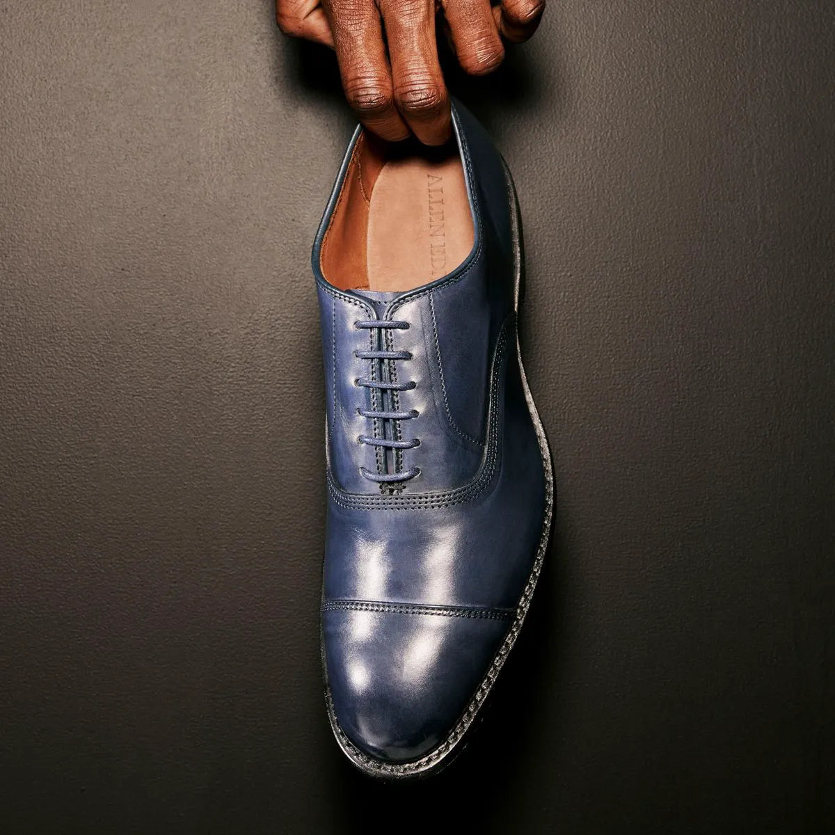 Park Avenue Cap-toe Oxford Dress Shoe - Navy Leather