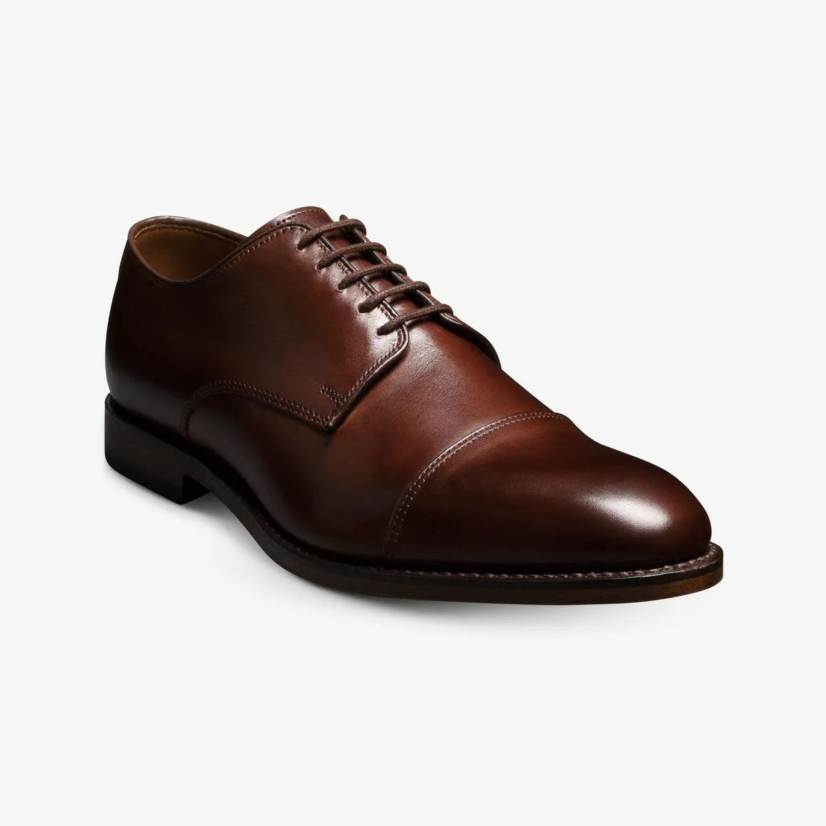 Park Avenue Cap-toe Derby Dress Shoe - Mahogany Leather