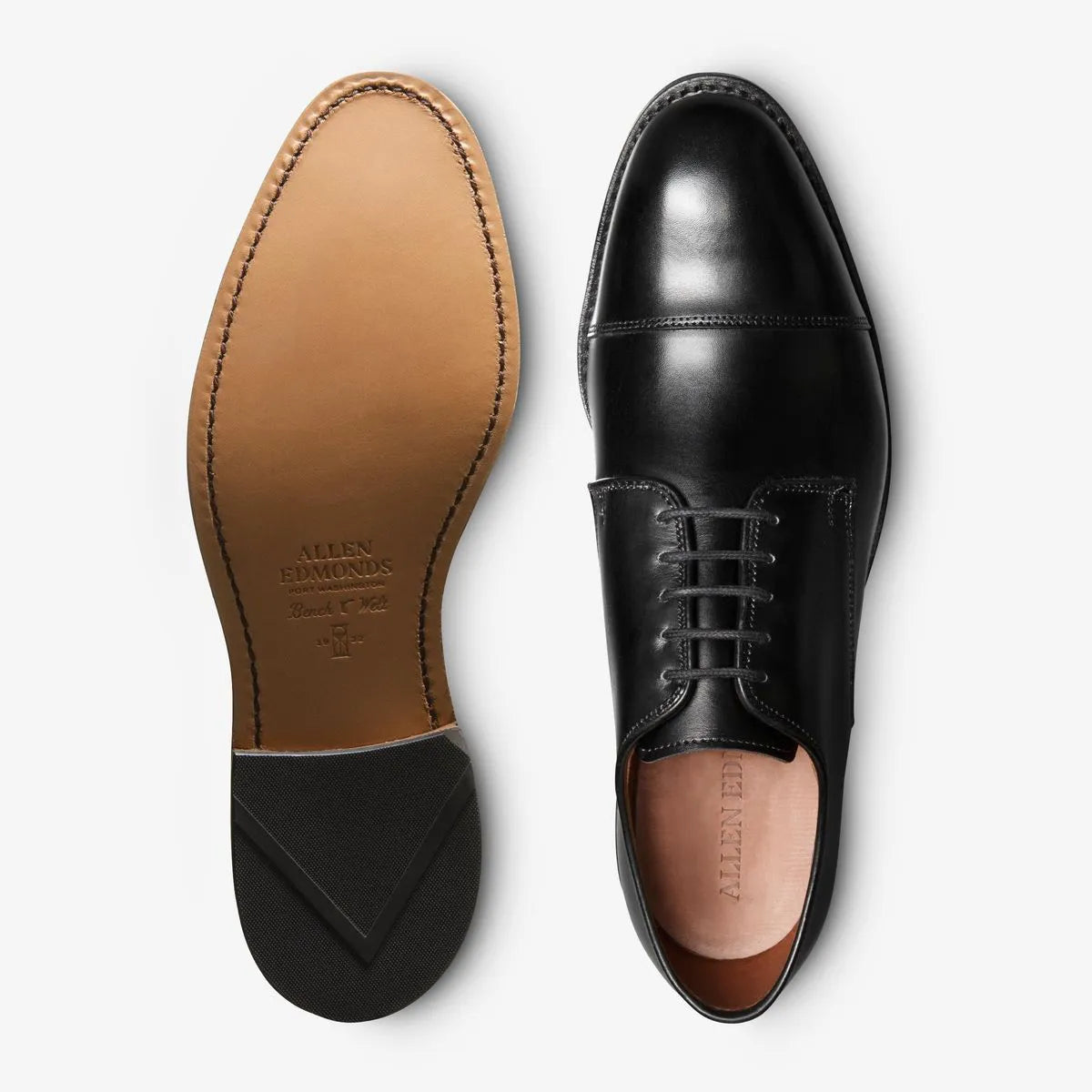 Park Avenue Cap-toe Derby Dress Shoe - Black Leather
