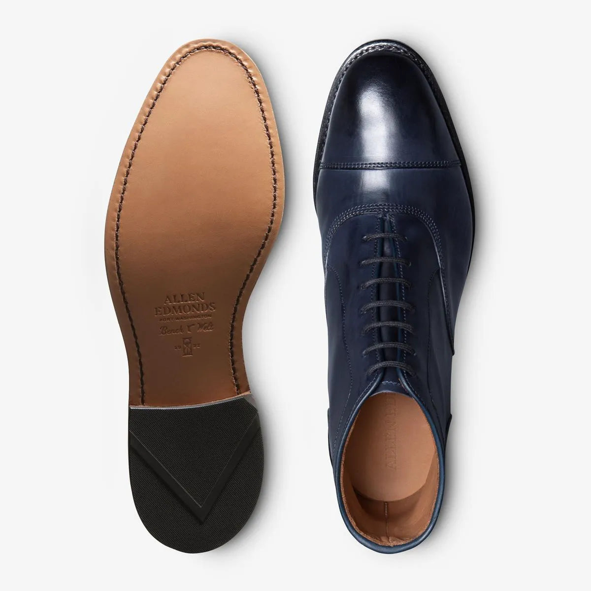 Park Avenue Cap-toe Oxford Dress Boot - Navy Leather