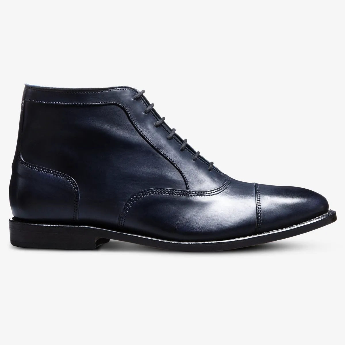 Park Avenue Cap-toe Oxford Dress Boot - Navy Leather