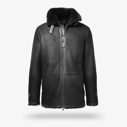 Shearling Bomber Jacket - Black