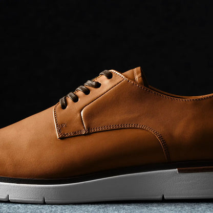 Carson Lace-up Hybrid Derby - Walnut Leather