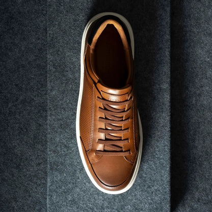 Oliver Slip-on Stretch-lace Sneaker - Luggage Tan Leather