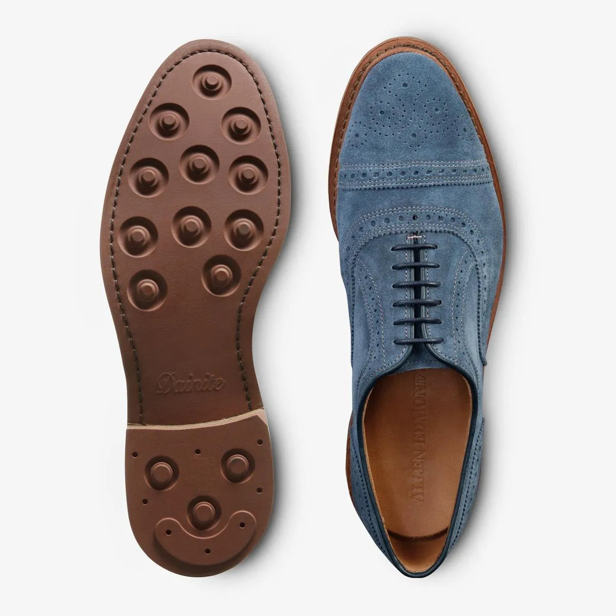 Strandmok Cap-toe Oxford with Dainite Rubber Sole - Denim Suede