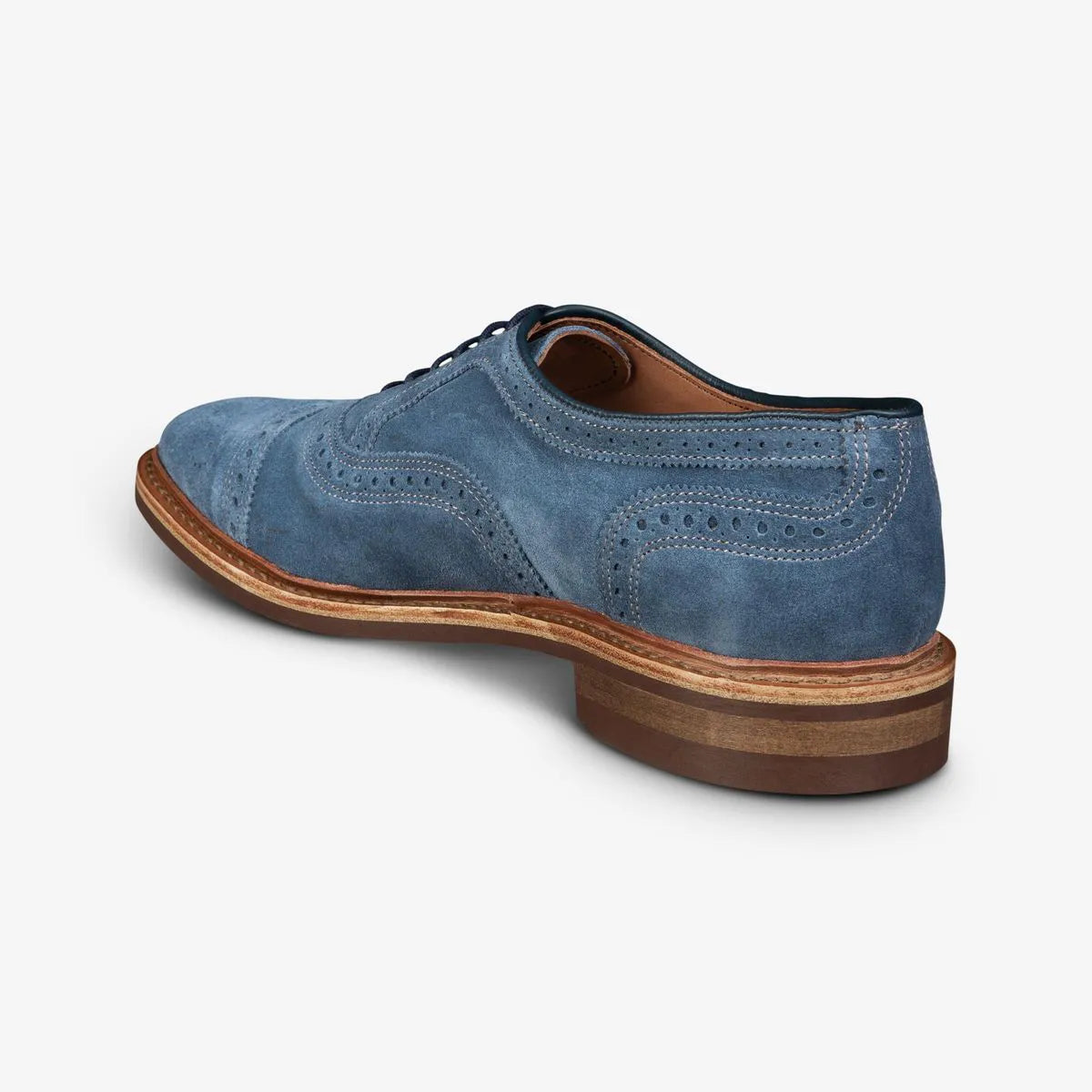 Strandmok Cap-toe Oxford with Dainite Rubber Sole - Denim Suede