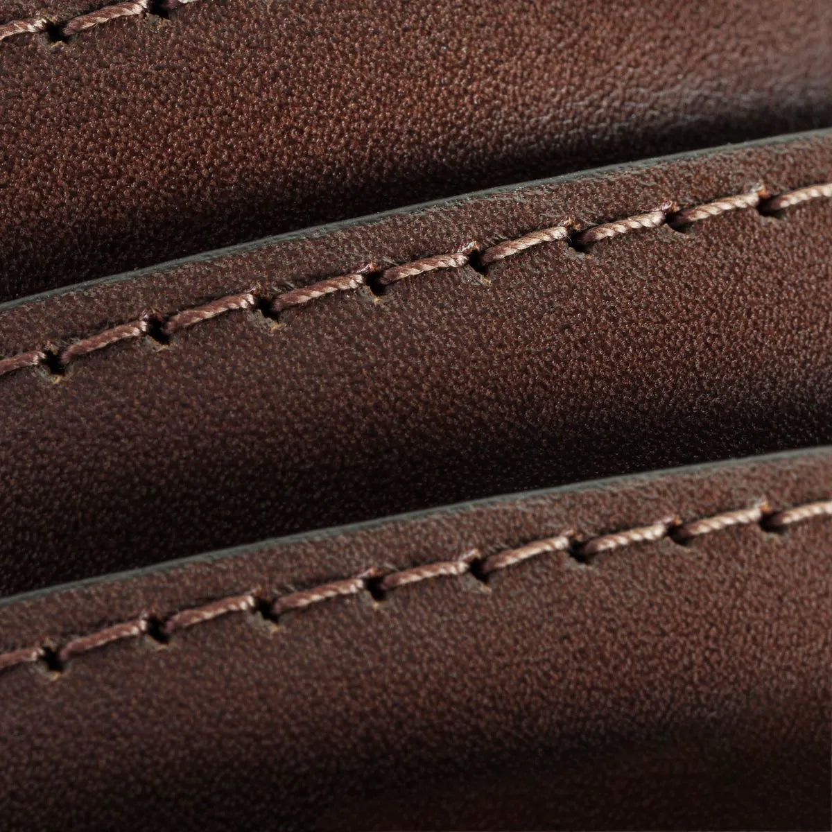 Wide Basic Dress Belt - Mahogany Leather