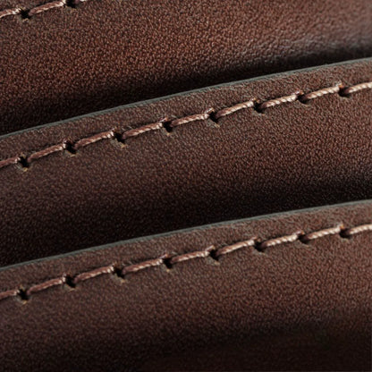 Wide Basic Dress Belt - Mahogany Leather