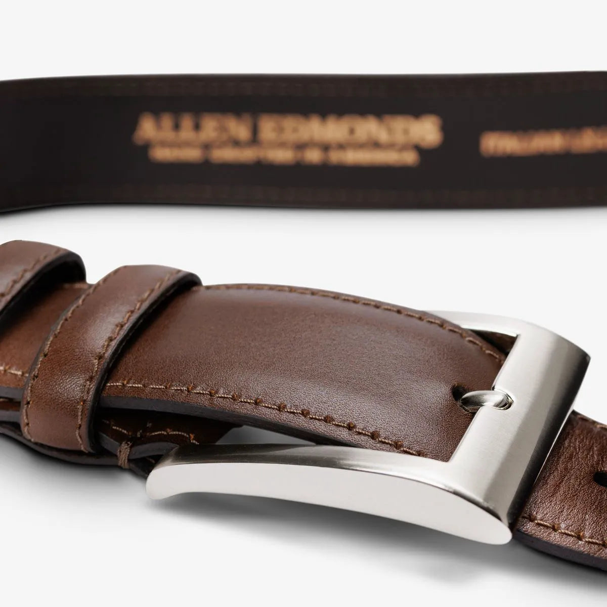 Wide Basic Dress Belt - Mahogany Leather