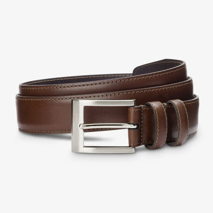 Wide Basic Dress Belt - Mahogany Leather