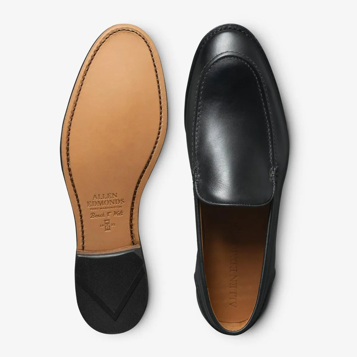 Randolph Venetian Slip-on Loafer - Black Leather