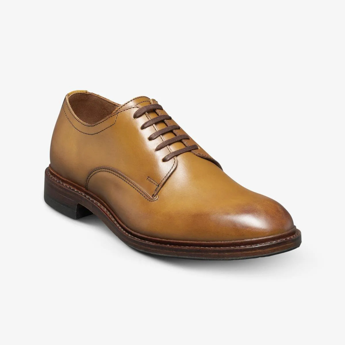 Trevor Plain-toe Derby Shoe - Walnut Leather