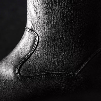 Tompkins Zip-up Boot - Black Leather