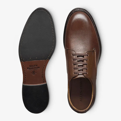 Trevor Plain-toe Derby Shoe - Brown Leather