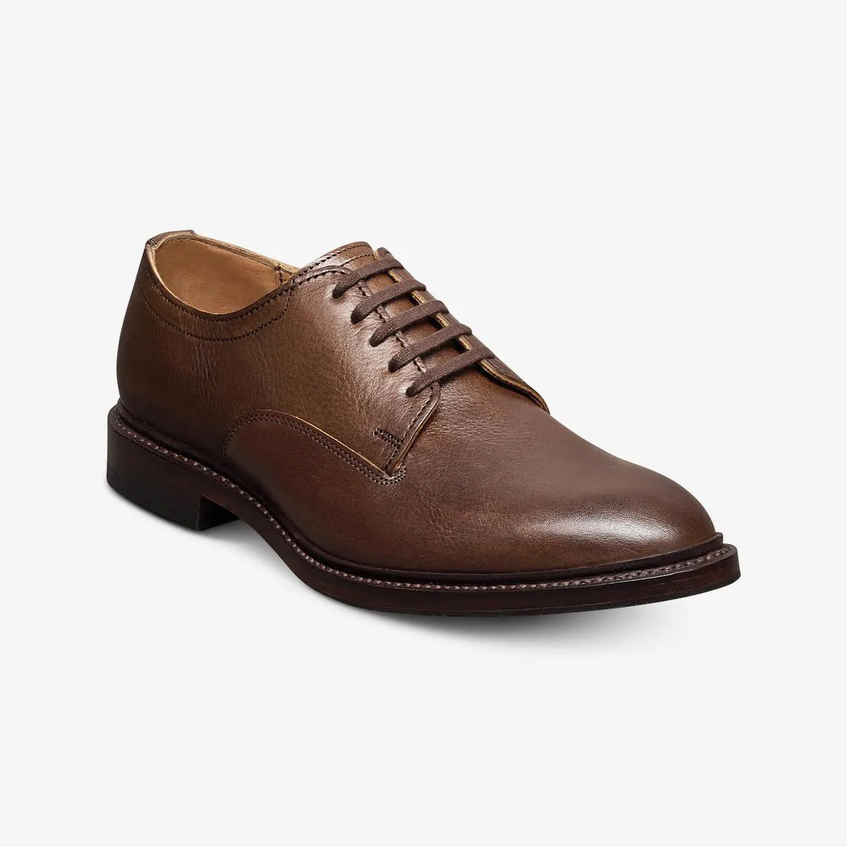 Trevor Plain-toe Derby Shoe - Brown Leather