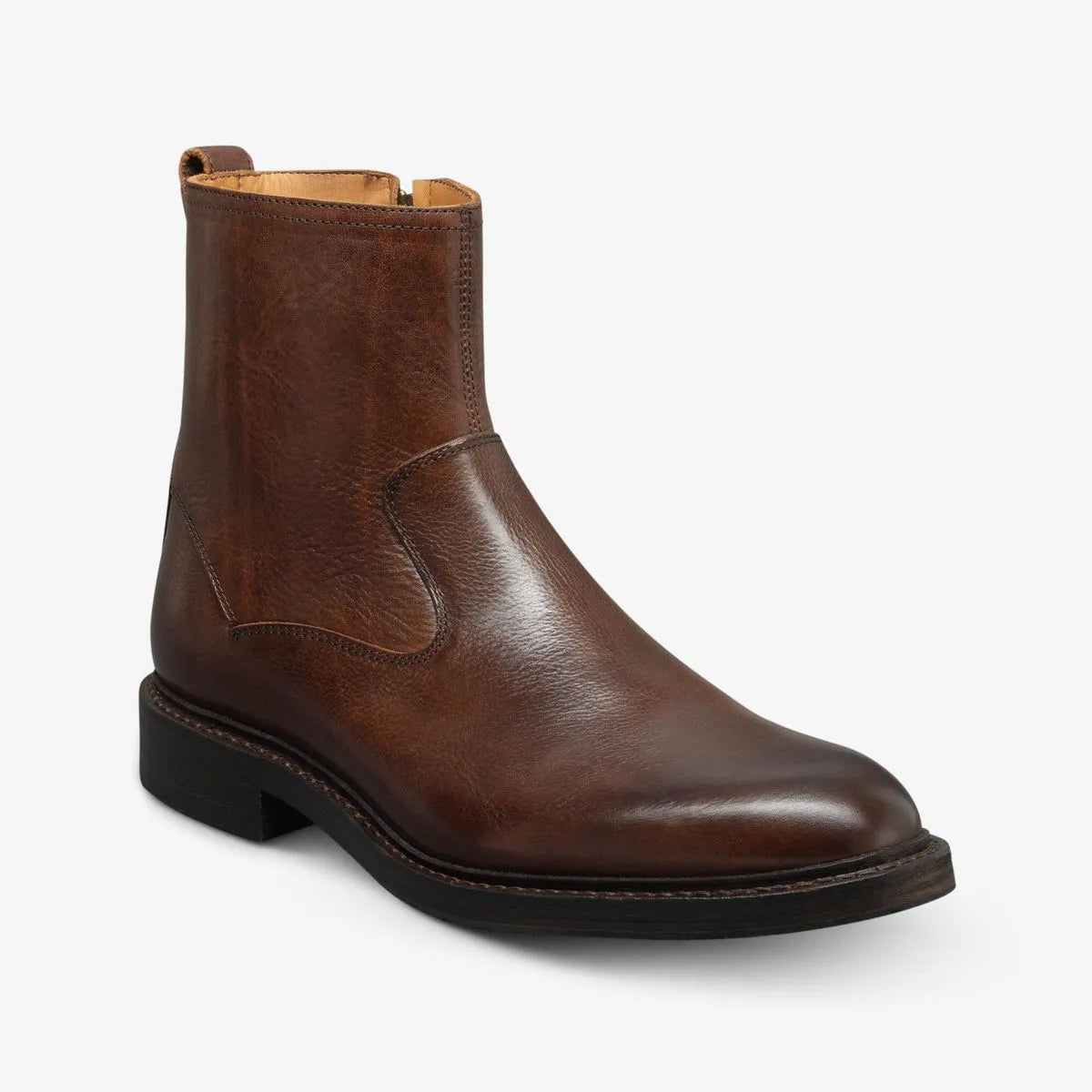 Tompkins Zip-up Boot - Brown Leather
