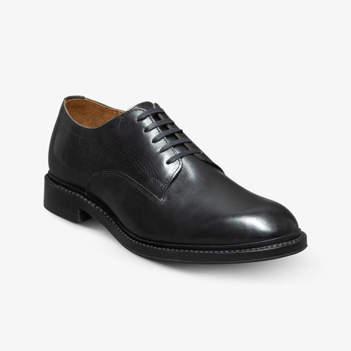Trevor Plain-toe Derby Shoe - Black Leather