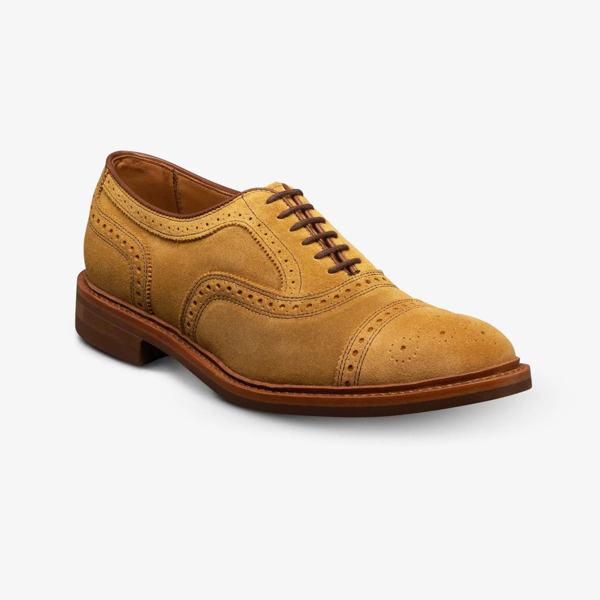 Strandmok Cap-toe Oxford with Dainite Rubber Sole - Wheat Suede