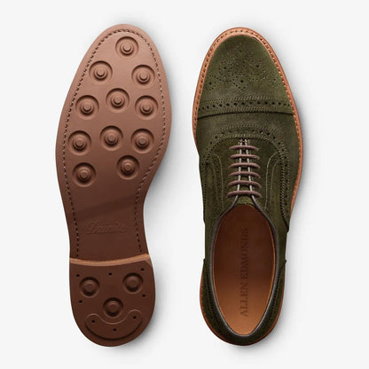 Strandmok Cap-toe Oxford with Dainite Rubber Sole - Hunting Green Suede