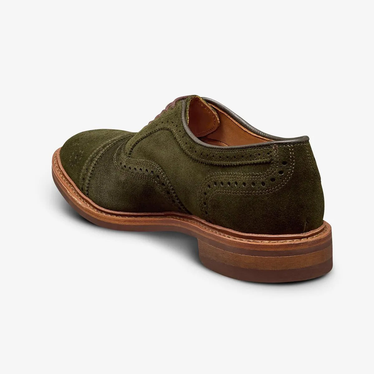 Strandmok Cap-toe Oxford with Dainite Rubber Sole - Hunting Green Suede