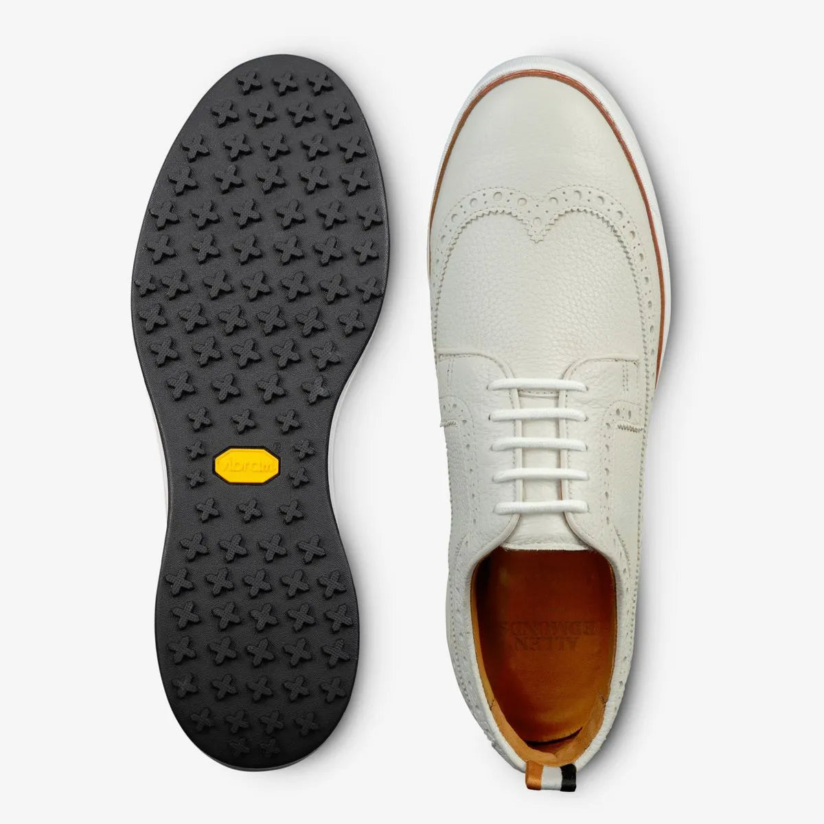 Dunes Wingtip Golf Shoe - White Leather