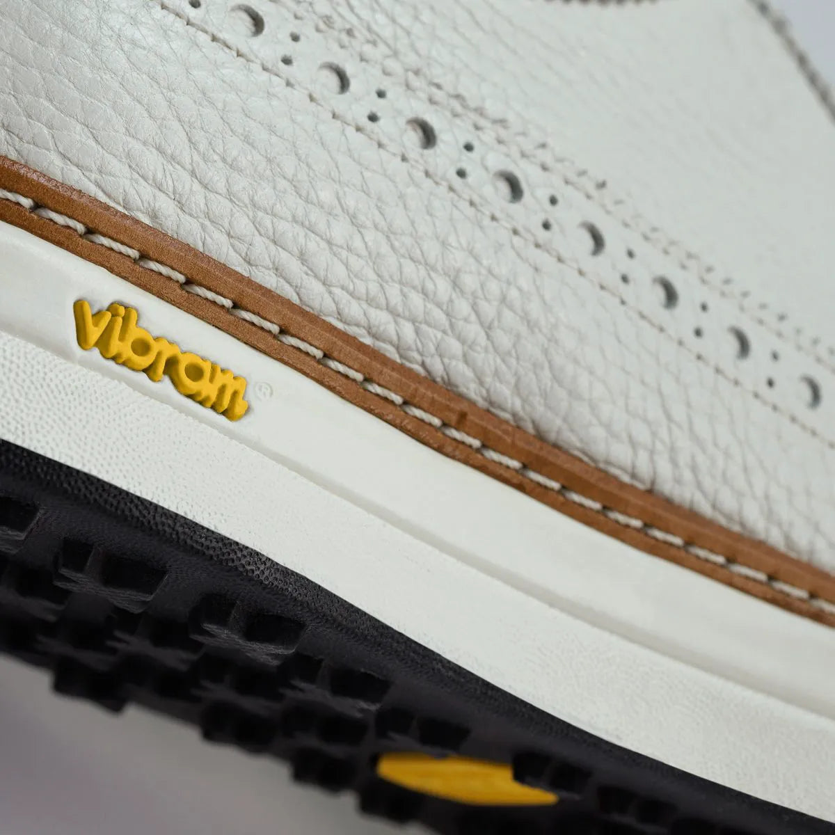 Dunes Wingtip Golf Shoe - White Leather