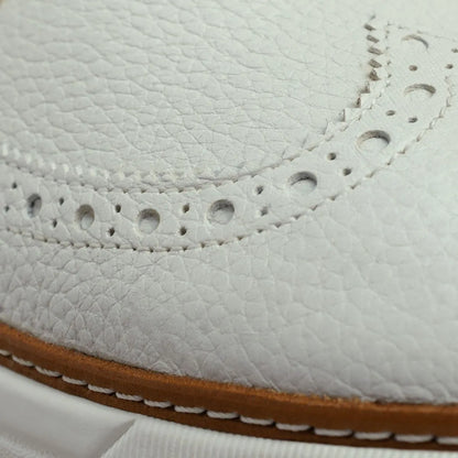 Dunes Wingtip Golf Shoe - White Leather
