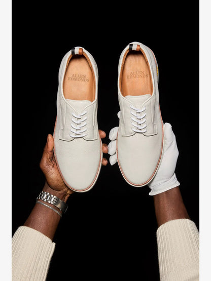 Dunes Wingtip Golf Shoe - White Leather