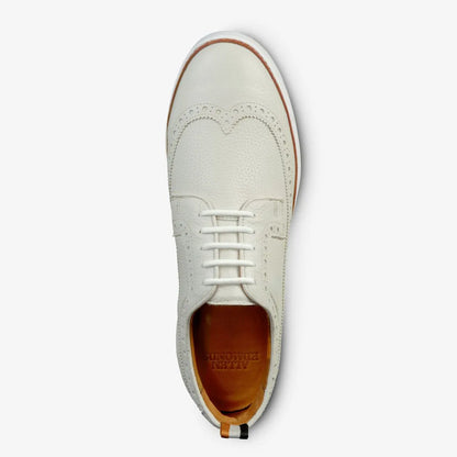 Dunes Wingtip Golf Shoe - White Leather