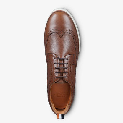 Dunes Wingtip Golf Shoe - Brown Leather