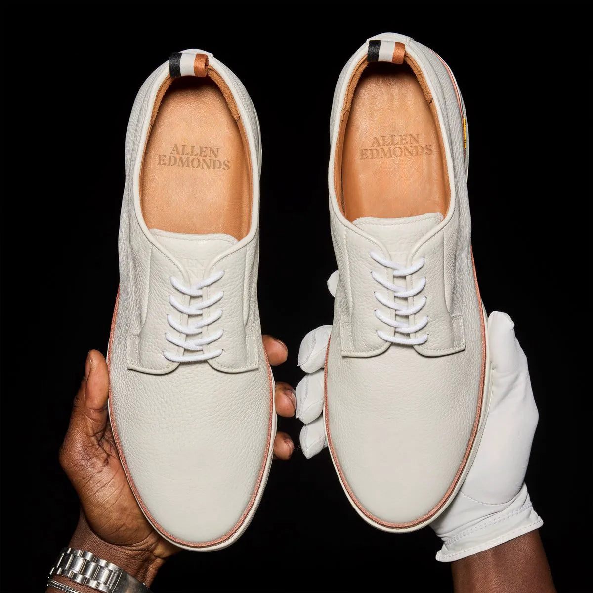 Cypress Derby Golf Shoe - White Leather
