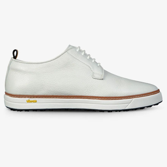 Cypress Derby Golf Shoe - White Leather