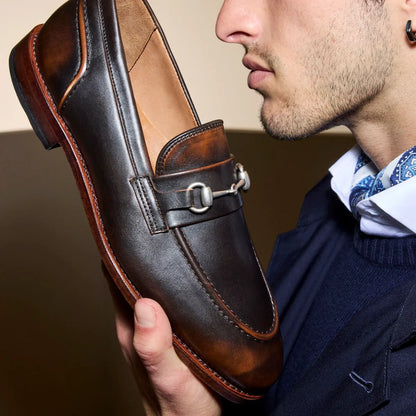 Factory Second Randolph Bit Penny Loafer - Vintage Hickory Leather
