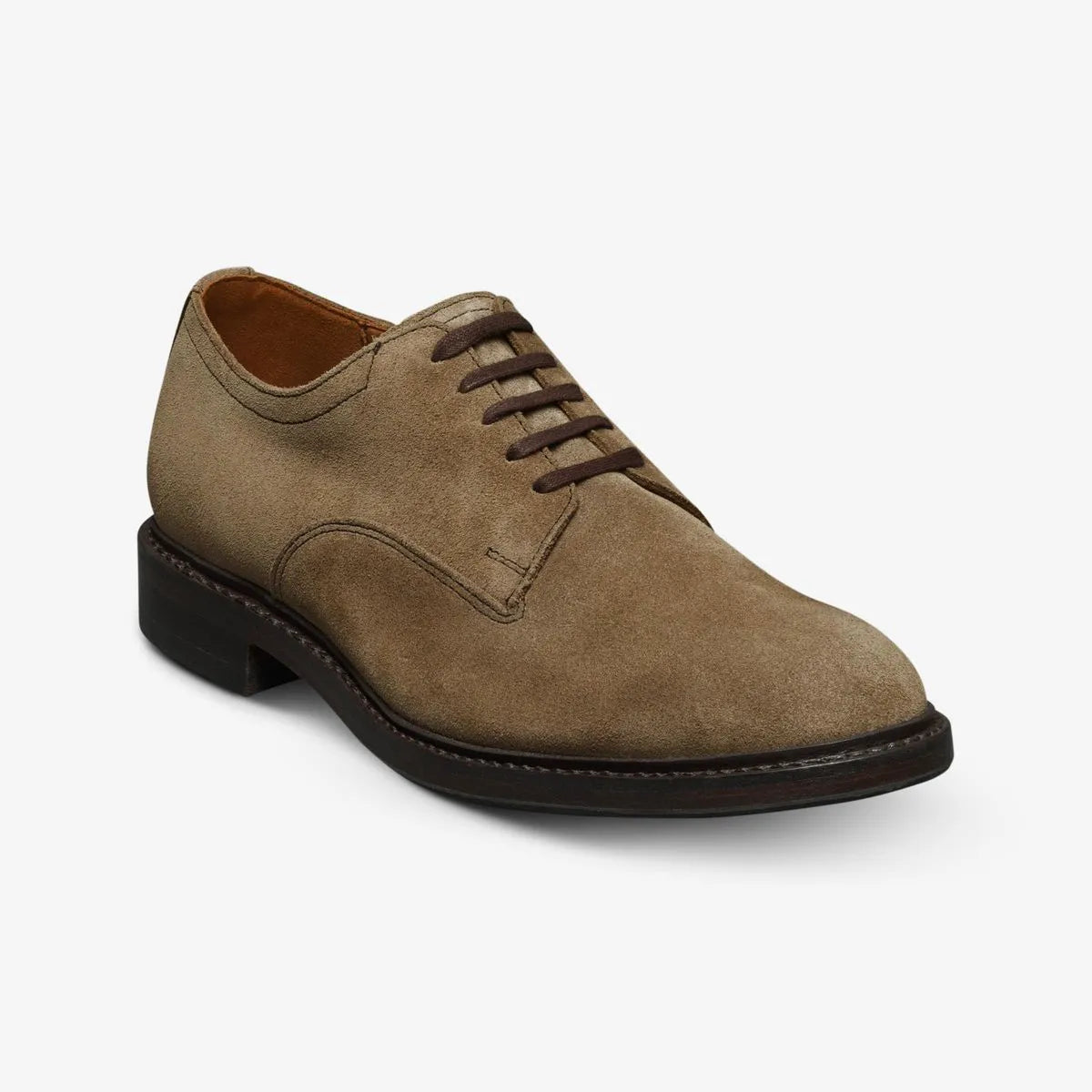 Trevor Plain-toe Derby Shoe - Tobacco Suede