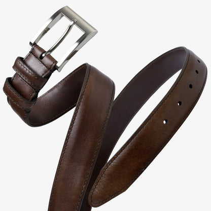 Wide Basic Dress Belt - Espresso Leather