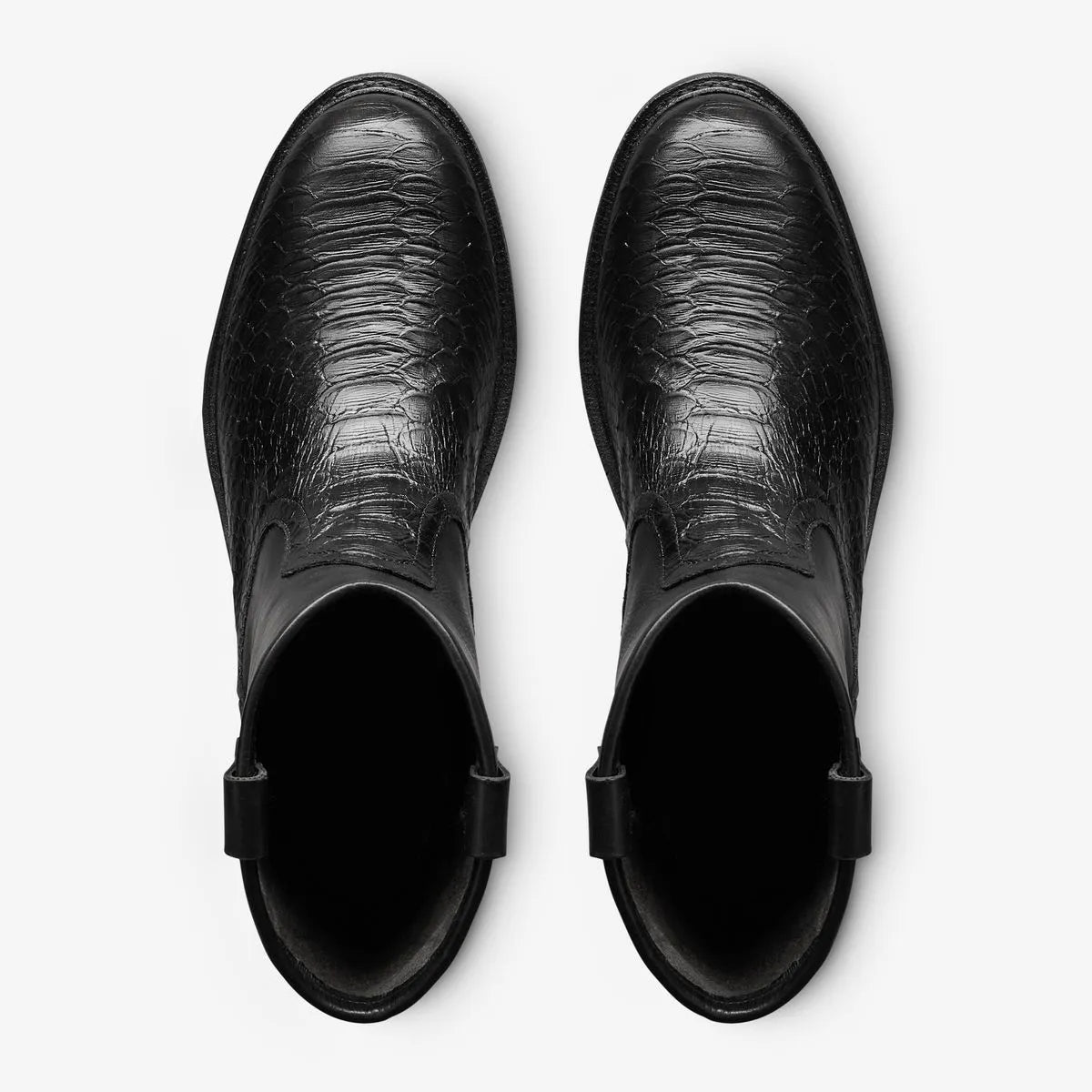 Dallas Roper Low Boot - Black Snake Print Leather