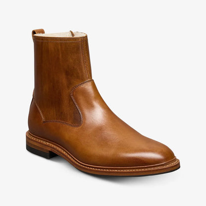 Tompkins Shearling Zip-up Boot - Pecan Leather