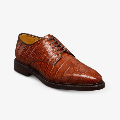 Maxwell Reserve Plain-toe Derby Dress Shoe - Chili Genuine Crocodile