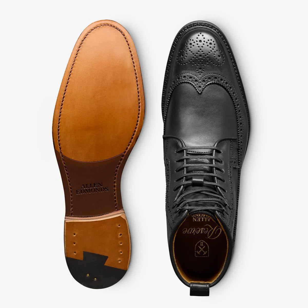 Maddox Reserve Wingtip Dress Boot - Black Leather